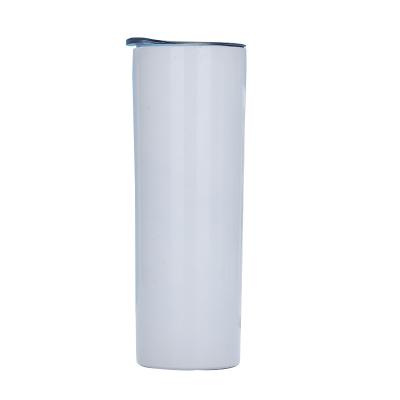 China 20/30 oz Double Wall Viable Insulated Sublimation Blank Slim Straight Lean Tumbler With Slide Lid & Straw for sale