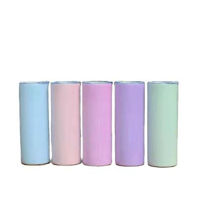 China 20oz Non Reverse Wholesale Custom Printing UV Blank Stainless Steel Glow in Dark Color Changing Straight Sublimation Tumblers for sale