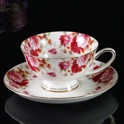 China Viable Bone China Coffee Cup and Saucer Gift Coffee Mug for sale