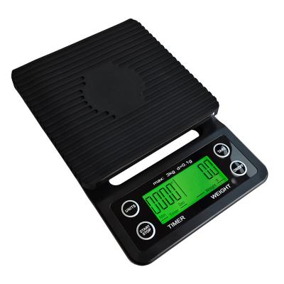 China With Tray Weighing Digital Scale Coffee Scale With Timer Kitchen Electronic Waterproof Drip Coffee Scale for sale