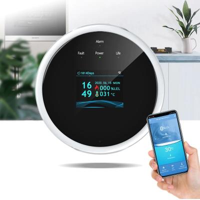 China CPVAN Fire Alarm System Combustible Gas Leakage Alarm Sensor LPG Tuya Smart WIFI Neutral Wireless Gas Detector for sale