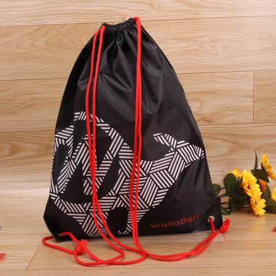 China 100% Logo Custom Small Polyester Drawstring Sublimation Promotional Bags Eco-Friendly Sports Strap Pouch Gym Bag for sale