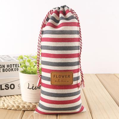 China Study Tote Plain Organic Fabric Cotton Waterproof Drawstring Bag With Own Brand Printing for sale