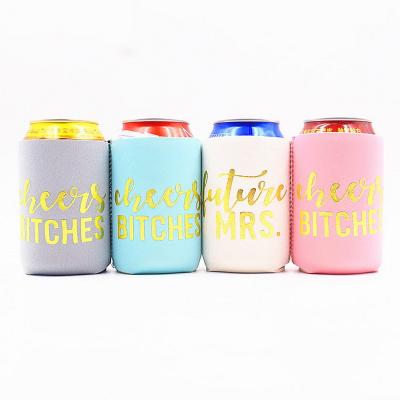 China Hot Selling Full Color Printing Waterproof Box Coolers Beer Bottle Sleeve Neoprene Stubby Holder Bag for sale