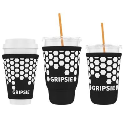 China Factory Supply Insulated Glossy Insulator Take Out Coffee Sleeves Cup Sleeve For Party With Neoprene Material for sale