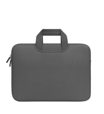 China Custom Promotion Designer Case Covers Elegant Gray Neoprene Office Laptop Sleeve Pouch With Handle for sale