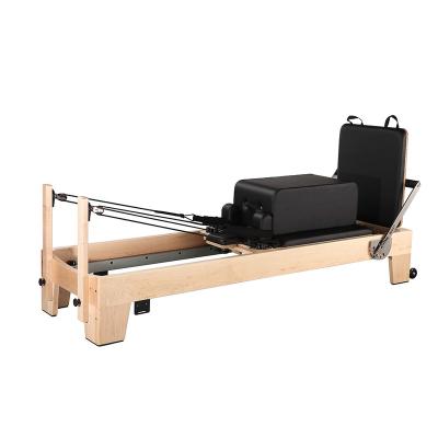 China Body Shaping Unique Yoga Exercise Body Balance Equipment Studio Fitness Gym 2022 Design Classic Wooden Reformer for sale