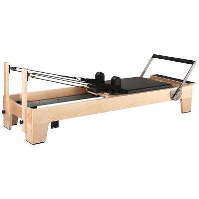 China Body shaping sports organization exercise good quality gym wooden pilates unique classic wooden reformer for sale