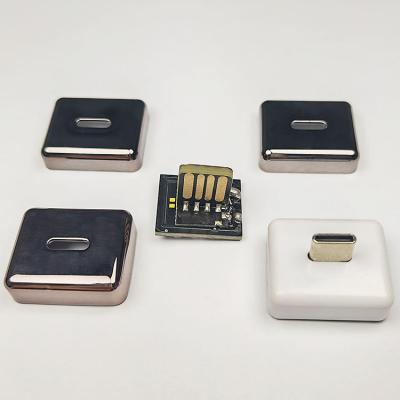 China Gun Color Factory Price Electroplating Square Micro Plastic U-Disk Dust Cover For Car Charger Or Computer Or U Disk for sale