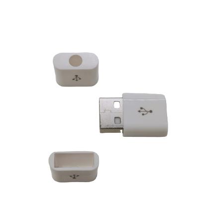 China Injection molding fashion 2023 new style integrated one male usb data cable plastic parts for rubbercap for sale