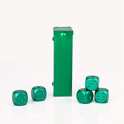 China Original Game Spot Entertainment Rounded Dice Hotel Anodized Aluminum Alloy Game Dice for sale