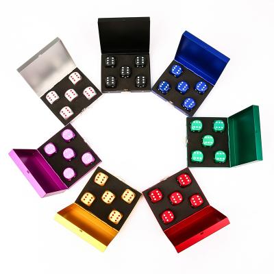 China Wholesale custom polished aluminum alloy pattern dice wine table casino game entertainment dice for sale