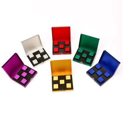 China Wholesale Custom Aluminum Alloy Pattern Dice Standard Appearance Hexahedron Polished Game Entertainment Dice for sale