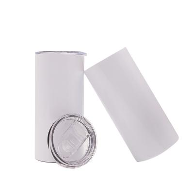 China Free Shipping 15oz Sublimation Tumbler Stainless Steel Coffee Mug Viable Free Shipping Insulated White Tumbler With Lid And Straw for sale