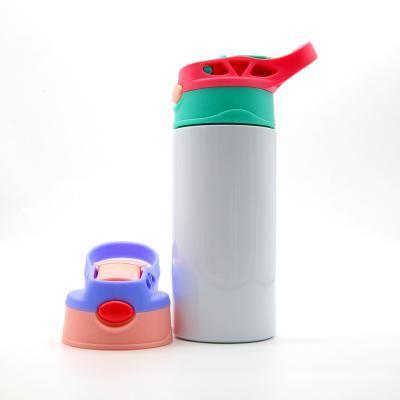 China Stainless Steel Double Wall Vacuum Sublimation Viable Water Bottle Kids 350ml Tumbler Kids Empty Water Bottle With Autospout Lid for sale