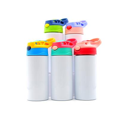 China Hot Sale 12oz Sublimation Blanks Sippy Cup Stainless Steel Tumblers BPA Free Straight Baby Water Bottle for sale