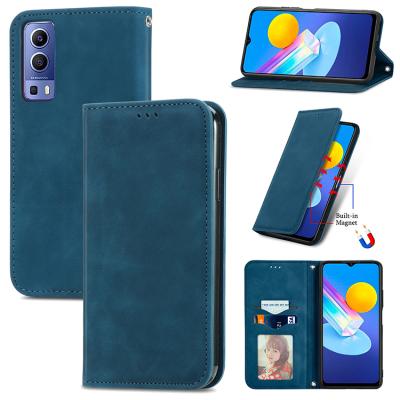 China Good Quality Luxury PU Leather Folio Flip Wallet Mobile Phone Case Anti-fall PU For Vivo Y72 Y73 Y50 Y20 Y31s Cover for sale