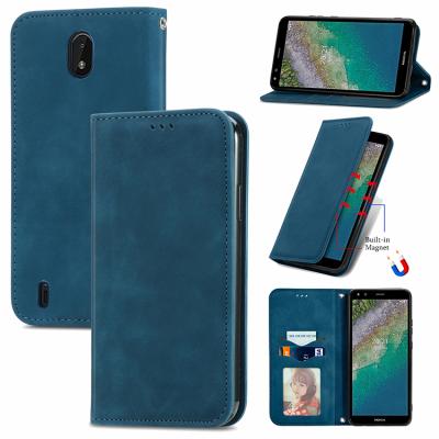 China Anti-fall Luxury Flip PU Leather Card Holder Wallet Phone Case For Nokia C01 Plus for sale