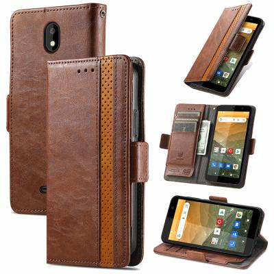 China Anti-fall Magnetic Closure Luxury Design Flip Wallet Phone Case Leather Folio For Vodafone Smart E11 Cover for sale