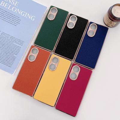 China Luxury Anti-fall Design Plating To Protect Phone Back Cover For Se X20 Honor V40 50 Pro Magic3 Leather Case for sale