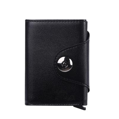 China Card Storage Case Factory Customized OEM Design Large Capacity RFID Blocking Name Credit Card Wallet Leather Holder for sale