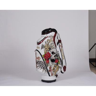 China White Color PU Golf Travel Emboridery Golf Bags Lightweight Bag Newest Design for sale