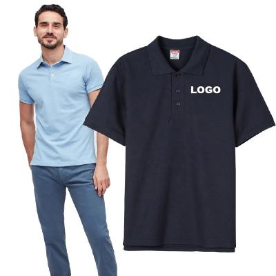 China Anti-Shrink Customized logo Men's T-shirt Polo Shirt Cotton Work Clothes Small Batch Men's Polo Shirt for sale