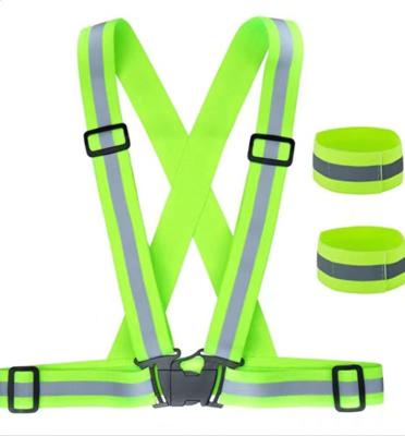 China Untearable Safety Reflective Vest Running Gear - High Visibility Reflective Belt, Comfortable Elastic Polyester Fabric - For Men & Women for sale