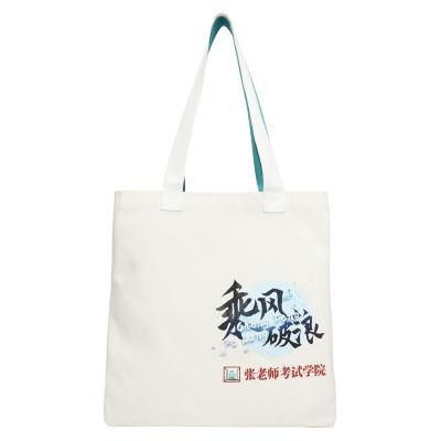 China Small Customized Promotional Recyclable Cotton Canvas Folding Tote Shopping Carry Fabric Bag for sale