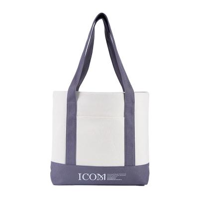 China New Fashion Folding Logo Canvas Tote Bag Large Custom Reusable Shopping Bag For College for sale