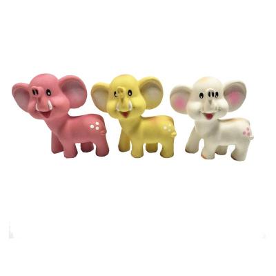 China Funny Toy Green Sustainable Natural Rubber Elephant Kids Latex Teething Bath Toy for sale