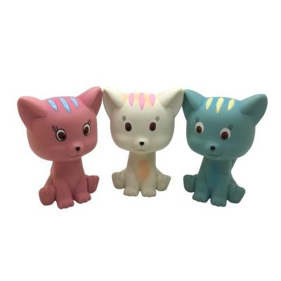 China 2022 Popular Soft Toy Amazon Gift Item Natural Rubber Cat Teether Newborn Baby Teething Toys for sale