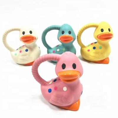 China Natural Organic Duck Silicone Baby Teether Toys Safe From Eco-Friendly Pure Natural Rubber For Infants Toddlers Teethers Toy BPA Free for sale