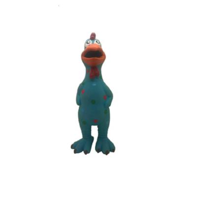 China Viable Screaming Chicken Duck Toy Fun Sound Rubber Pet Chase Exercising Toy for sale