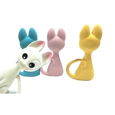 China 100% New Fox Painting Food Grade Silicone Rubber Tree Latex Teether Animal Teethers High Quality Wholesale Baby Products Soothing Baby Molar Teethers for sale