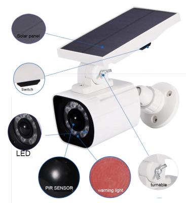 China 3 Modes Simulation Outdoor Waterproof Video Surveillance Solar PIR Motion Sensor Wall Garden Security Lights Lamp for sale