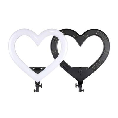 China Make up accessories 2021 new product amazon youtube rgb ring light led video heart ring light for sale