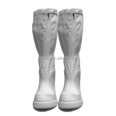 China Unique White Esd Boots PU Shoes Dust Proof Anti-Static Anti-Static Shoes Boots for Cleanroom PU Long Booties Dust Protected Shoes for sale