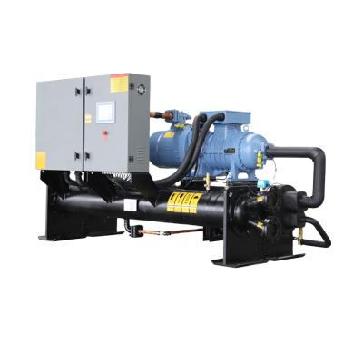 China Modern Water Cooled Screw Water Chiller To Water Heat Pump for sale