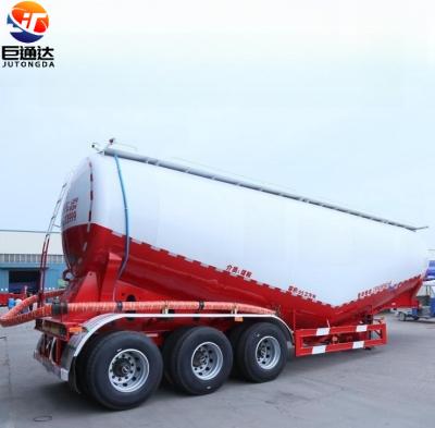 China Truck trailer JT brand diesel engine powered powder tanker cement tank trailer for sale