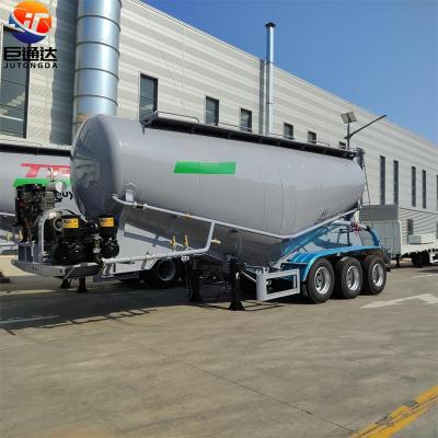 China Truck Trailer JT Brand Diesel Engines Air Compressor 50 60 Ton Tanker Storage Tank Dry Powder Bulk Cement Semi Truck Trailers for sale