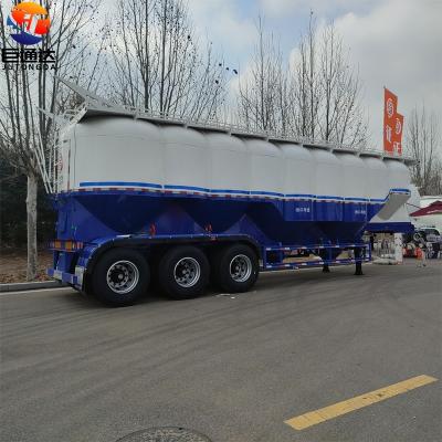 China Brand 9 Compartment JT Truck Trailer Ash Cement Fly Trailer Bulk Carrier Tanker Bulk Semi Truck Trailer For Sale for sale