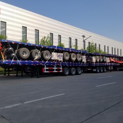 China Truck Trailer JT Brand 3 Axles 40ft Skeleton Chassis Trailer Container Skeleton 45ft Container Semi Truck Flatbed Trailer for sale