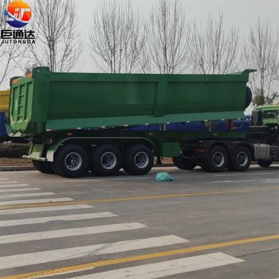 China Tri Axle Truck Trailer JT Brand U Shape Hydraulic Grain Trailer Trucks Dumping Rear End Dump Tipper Trucks Semi Trailer For Trucks for sale