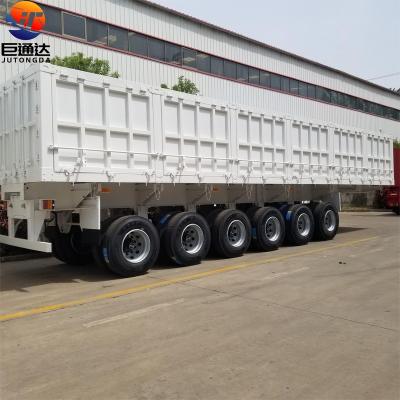 China Truck Trailer China 3 Axles Side Dump Semi Trailer Truck / Tipper Dump Truck For Sale for sale