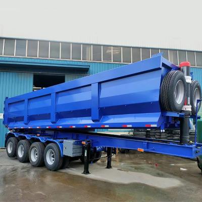 China 60 Ton U End Truck Trailer Low Price Sale 3 Axles 45cbm 40 50 Rear Tipper Dump Semi Truck Trailers For Sale for sale