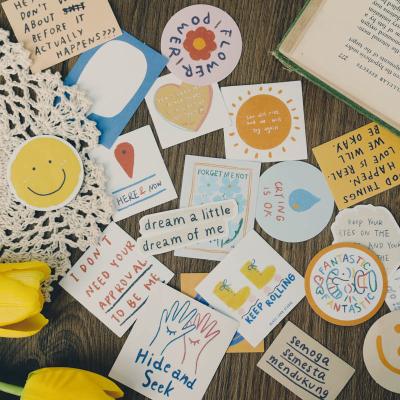 China Cute Mini Sticky Notes Page Memo Tab Sticker Planner Sticker Memo Pads Loose Leaf Office Student Stationery for sale