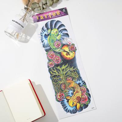 China Temporary Temporary Tattoo Sticker Black Roses Design Full Body Art Big Large Flower Arm Tattoo Sticker for sale