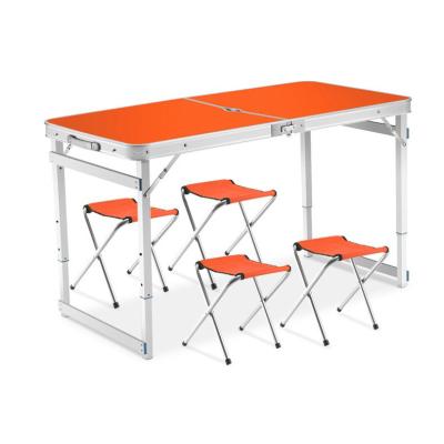 China Durable Material Ultralight Portable Folding Table with 4 Adjustable Heights of Chairs with Side Handle for Convenient Carrying for sale