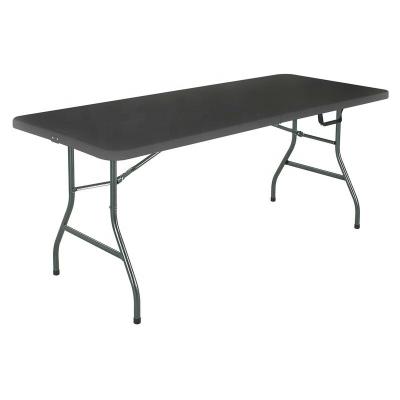 China 6ft 180cm Durable HDPE Material Rectangle Plastic Folding In Half Tables for sale